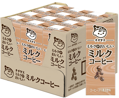 ＜1BOX(12本入)＞チチヤス　ミルクコーヒー(200ml)【賞味期限:2024/12/24】